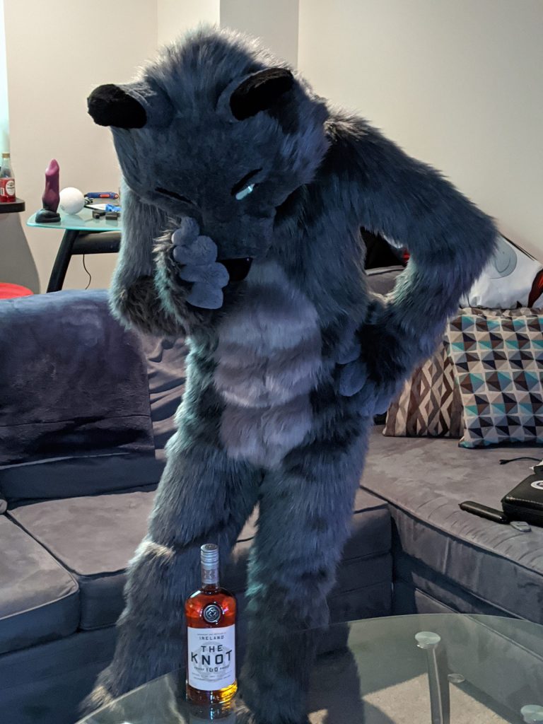 Cute blushy wolf found some The Knot